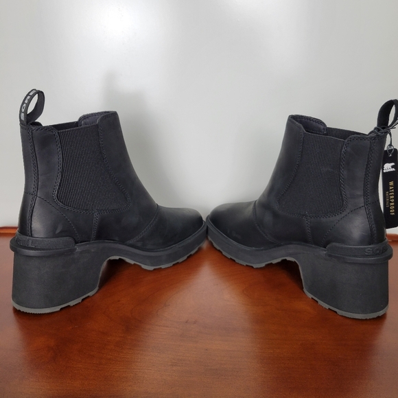 NWT Sorel Women's Hi-Line Heel Chelsea Boot in Black Size 8.5 - Picture 4 of 8